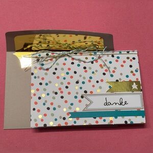 Danke Thank You cards - set of 4 handcrafted cards with envelopes